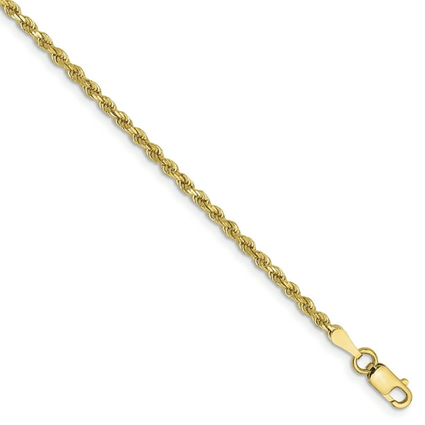 10K Yellow Gold 2 MM Polished Cable Anklet Bracelet 10K Yellow Gold 2 MM Polished Cable Anklet Bracelet